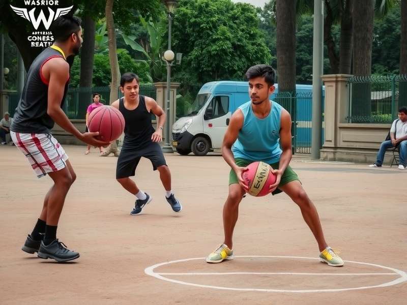 Basket Cricket Warrior Mohalla Battle in Mumbai park with players and spectators